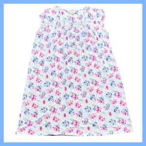 Eileen West Womens XL Nightgown Floral 38" Cap Sleeve Button Front Cotton Modal‎